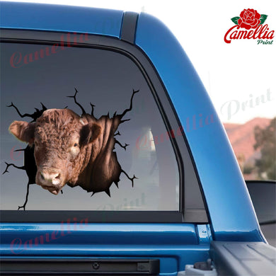 Shorthorn Cattle Crack Duck Decal Cute Vehicle Decals Gifts For Grandma
