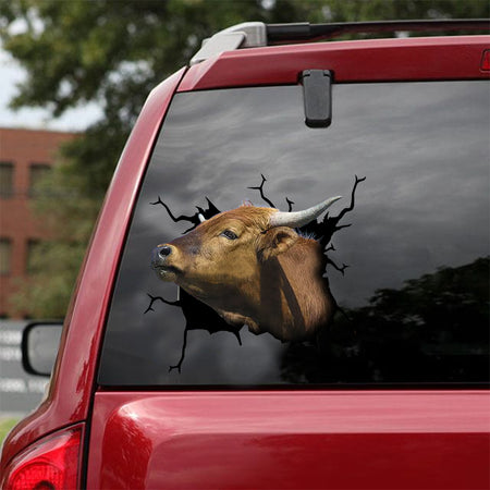 [dt0325-snf-tnt]-shorthorn-cattle-crack-car-sticker-cows-lover