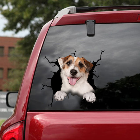[dt0341-snf-tnt]-parson-russell-crack-car-sticker-dogs-lover