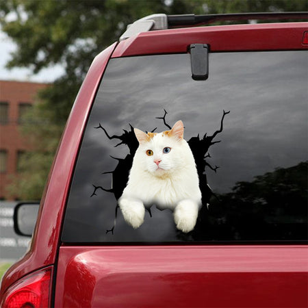 [dt0419-snf-tnt]-turkish-van-cat-crack-car-sticker-cats-lover