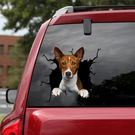[dt0440-snf-tnt]-basenji-crack-car-sticker-dogs-lover