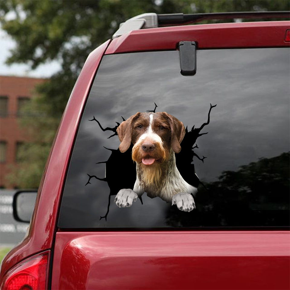 [dt0459-snf-tnt]-german-wirehaired-pointer-crack-car-sticker-dogs-lover