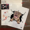 American Pitbull Terrier Crack Car Decal Custom Funny Wall Decor Clear Sticker Paper Housewarming Gift Ideas