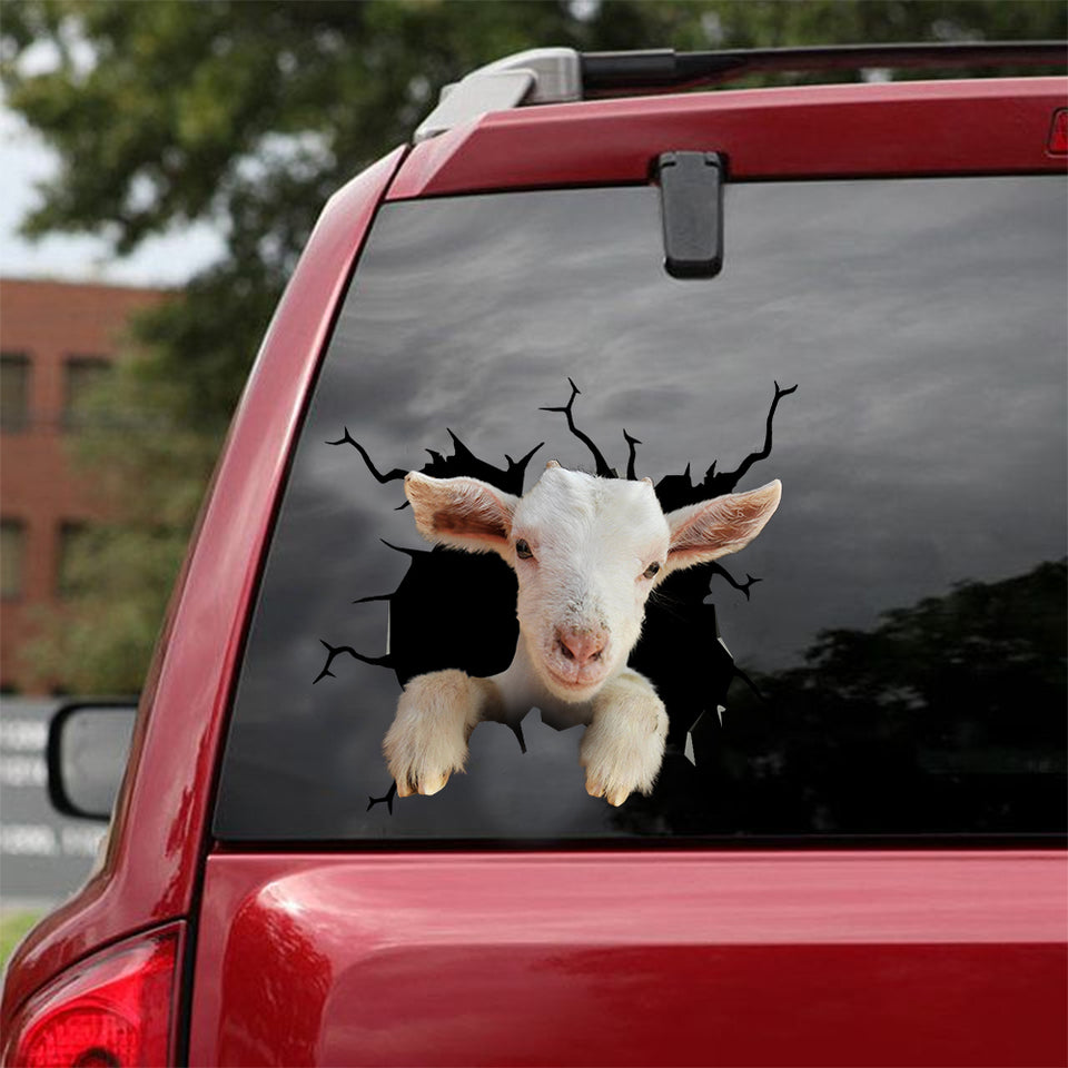 [dt0601-snf-tnt]-cashmere-goat-crack-car-sticker-farm-animals-lover
