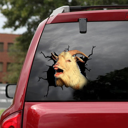 [dt0602-snf-tnt]-cashmere-goat-crack-car-sticker-farm-animals-lover