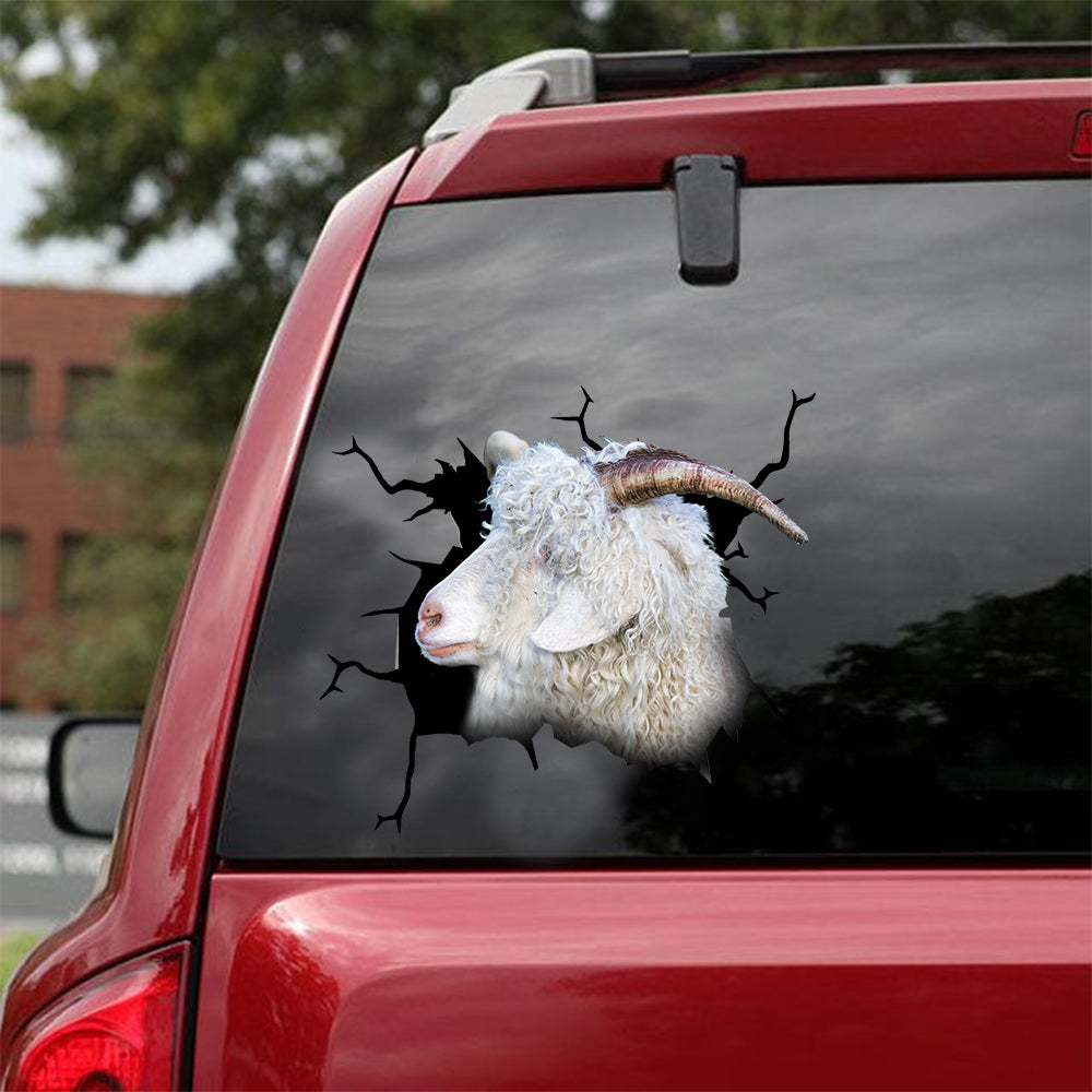 [dt0604-snf-tnt]-angora-goat-crack-car-sticker-farm-animals-lover