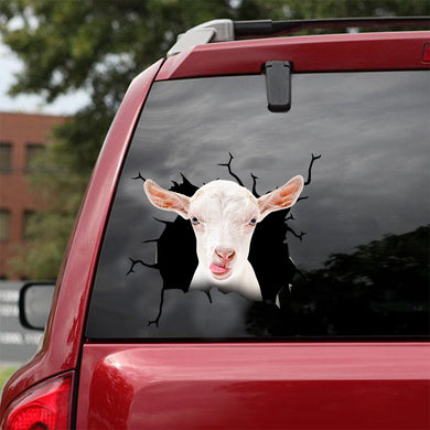[dt0612-snf-tnt]-pygmy-goat-crack-car-sticker-farm-animals-lover