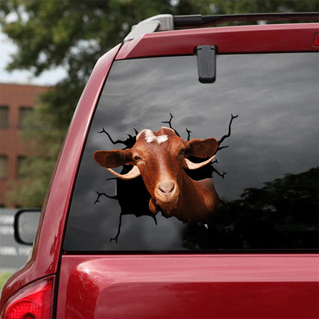 [dt0624-snf-tnt]-spanish-goat-crack-car-sticker-farm-animals-lover