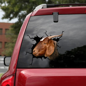 [dt0628-snf-tnt]-boer-goat-crack-car-sticker-farm-animals-lover