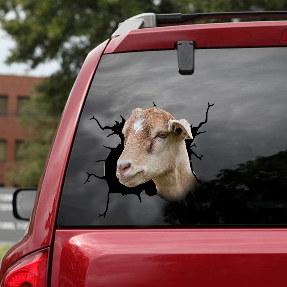 [dt0641-snf-tnt]-nubian-goat-crack-car-sticker-farm-animals-lover