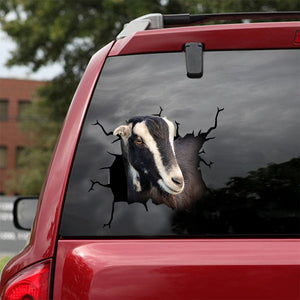 [dt0643-snf-tnt]-lamancha-goat-crack-car-sticker-farm-animals-lover