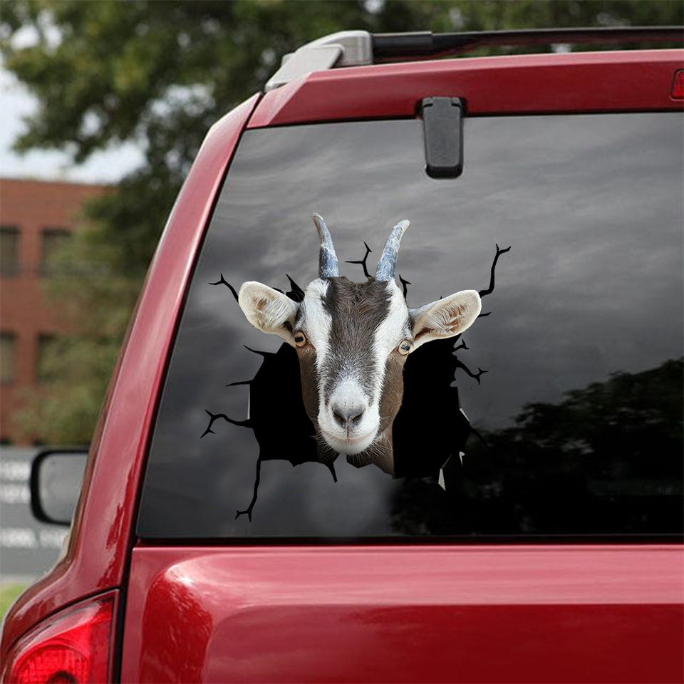 [dt0647-snf-tnt]-alpine-goat-crack-car-sticker-farm-animals-lover