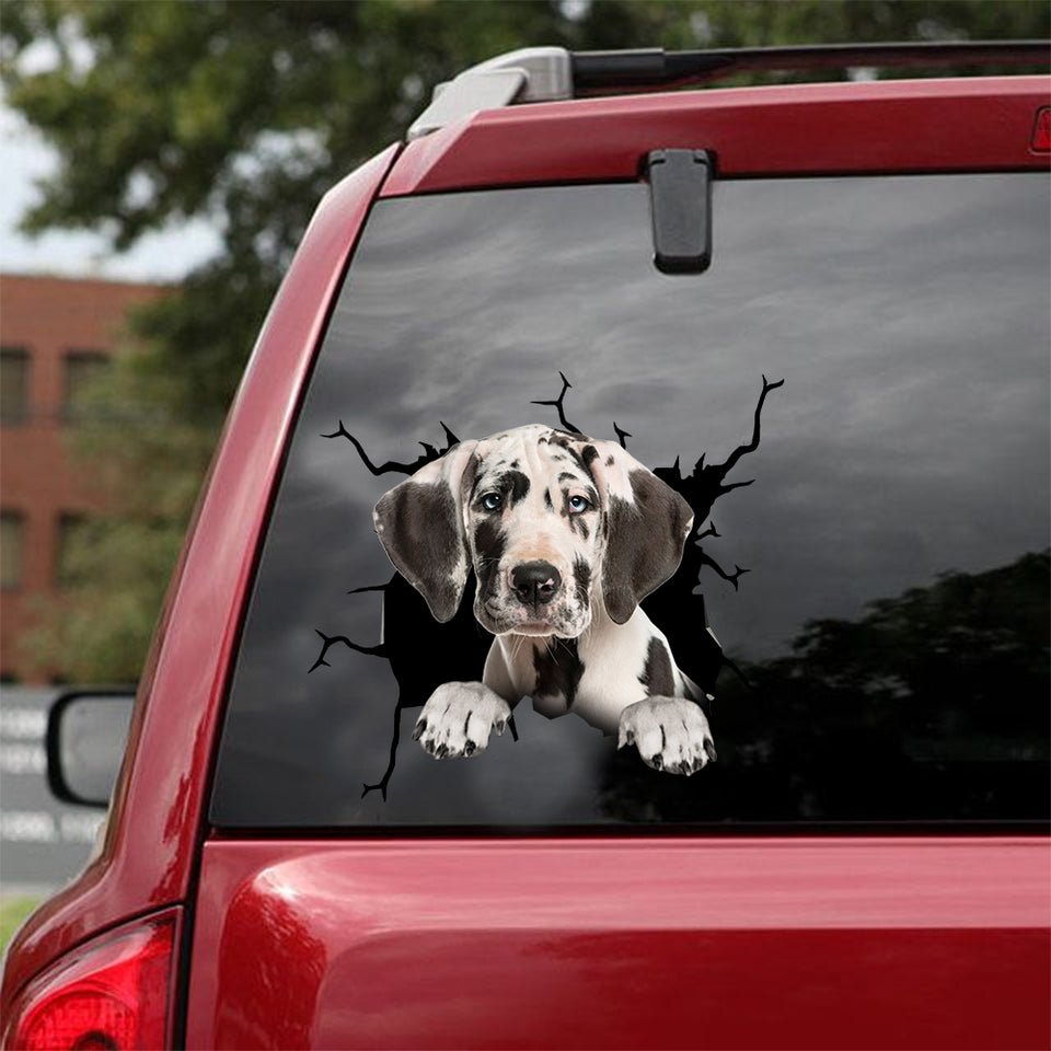 [dt0664-snf-tnt]-great-dane-crack-car-sticker-dog-lovers