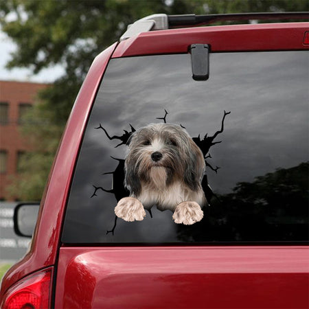 [dt0695-snf-tnt]-tibetan-terrier-crack-car-sticker-dog-lovers