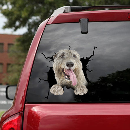 [dt0716-snf-tnt]-irish-wolfhound-crack-car-sticker-dog-lovers