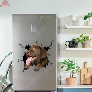 Labrador Crack Sticker Album Funny Pictures Vinyl Stickers Gifts For Bakers