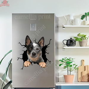 Australian Cattle Dog Crack Sticker Sheets Kawaii Name Tag Stickers Gift Ideas For Husband