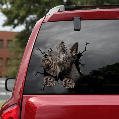 [dt0802-snf-tnt]-scottish-terrier-crack-car-sticker-dog-lovers