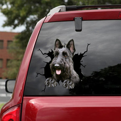 [dt0804-snf-tnt]-scottish-terrier-crack-car-sticker-dog-lovers