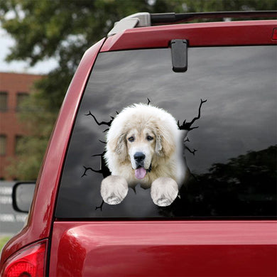 [dt0853-snf-tnt]-tibetan-mastiff-crack-car-sticker-dog-lovers