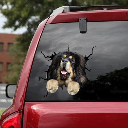 [dt0856-snf-tnt]-tibetan-mastiff-crack-car-sticker-dog-lovers