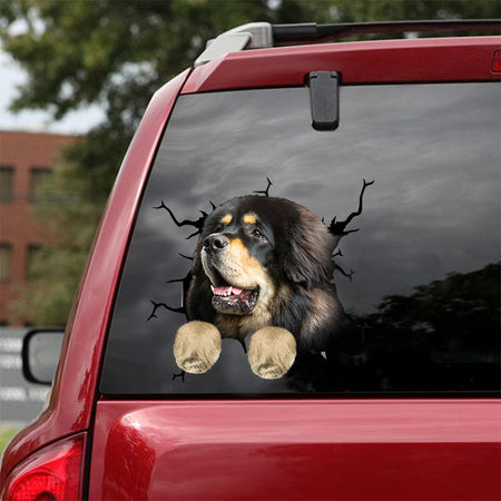 [dt0857-snf-tnt]-tibetan-mastiff-crack-car-sticker-dog-lovers