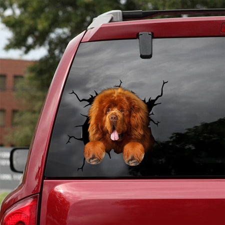 [dt0860-snf-tnt]-tibetan-mastiff-crack-car-sticker-dog-lovers