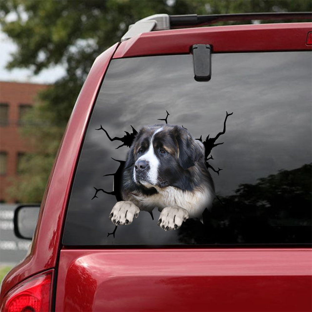[dt0876-snf-tnt]-pyrenean-mastiff-crack-car-sticker-dog-lovers