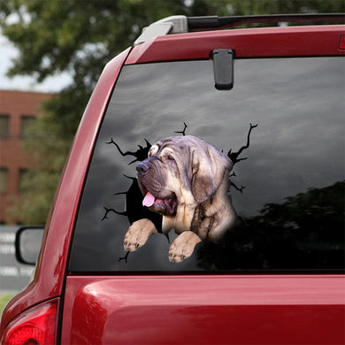 [dt0883-snf-tnt]-spanish-mastiff-crack-car-sticker-dog-lovers
