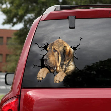 [dt0886-snf-tnt]-spanish-mastiff-crack-car-sticker-dog-lovers