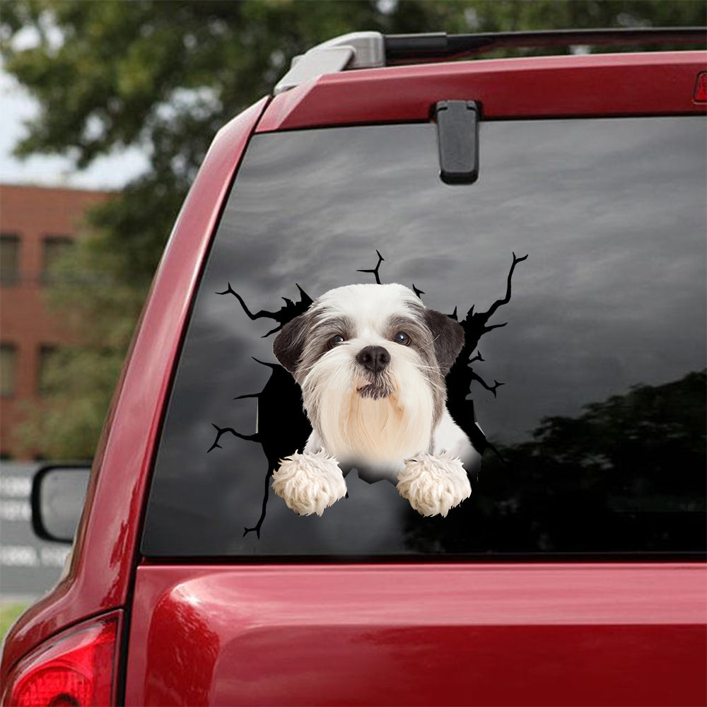 [dt0900-snf-tnt]-lhasa-apso-crack-car-sticker-dog-lovers