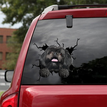 [dt0903-snf-tnt]-lhasa-apso-crack-car-sticker-dog-lovers