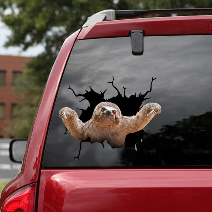 [dt1090-snf-tnt]-sloth-crack-car-sticker-sloth-lovers