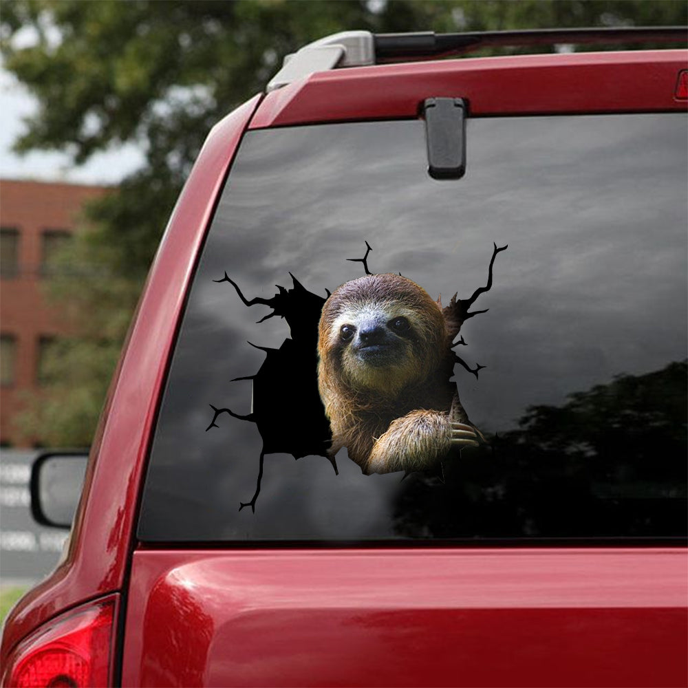 [dt1091-snf-tnt]-sloth-crack-car-sticker-sloth-lovers