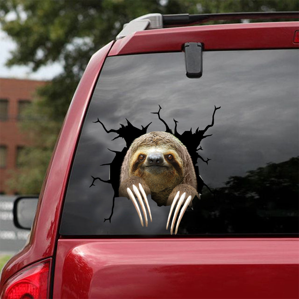 [dt1092-snf-tnt]-sloth-crack-car-sticker-sloth-lovers