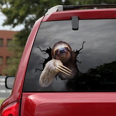 [dt1093-snf-tnt]-sloth-crack-car-sticker-sloth-lovers