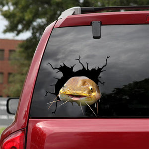 [dt1096-snf-tnt]-catfish-crack-car-sticker-fish-lovers