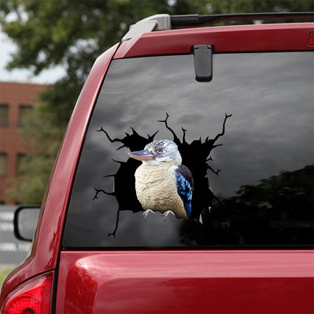 [dt0113-snf-tnt]-kookaburra-crack-car-sticker-birds-lover