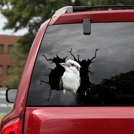 [dt0114-snf-tnt]-kookaburra-crack-car-sticker-birds-lover