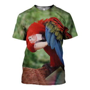 3D Printed Parrot Hoodie T-shirt DT040501