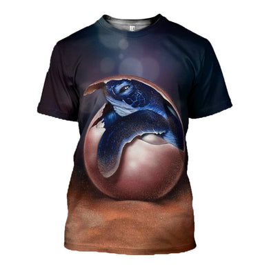 3D Printed Baby Turtle T Shirt Long sleeve Hoodie DT220502
