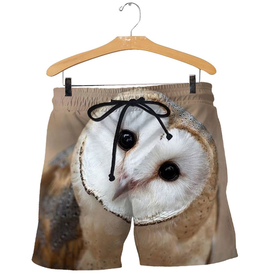 3D All Over Printed Barn owl Shirts And Shorts DT071103
