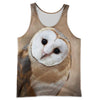 3D All Over Printed Barn owl Shirts And Shorts DT071103