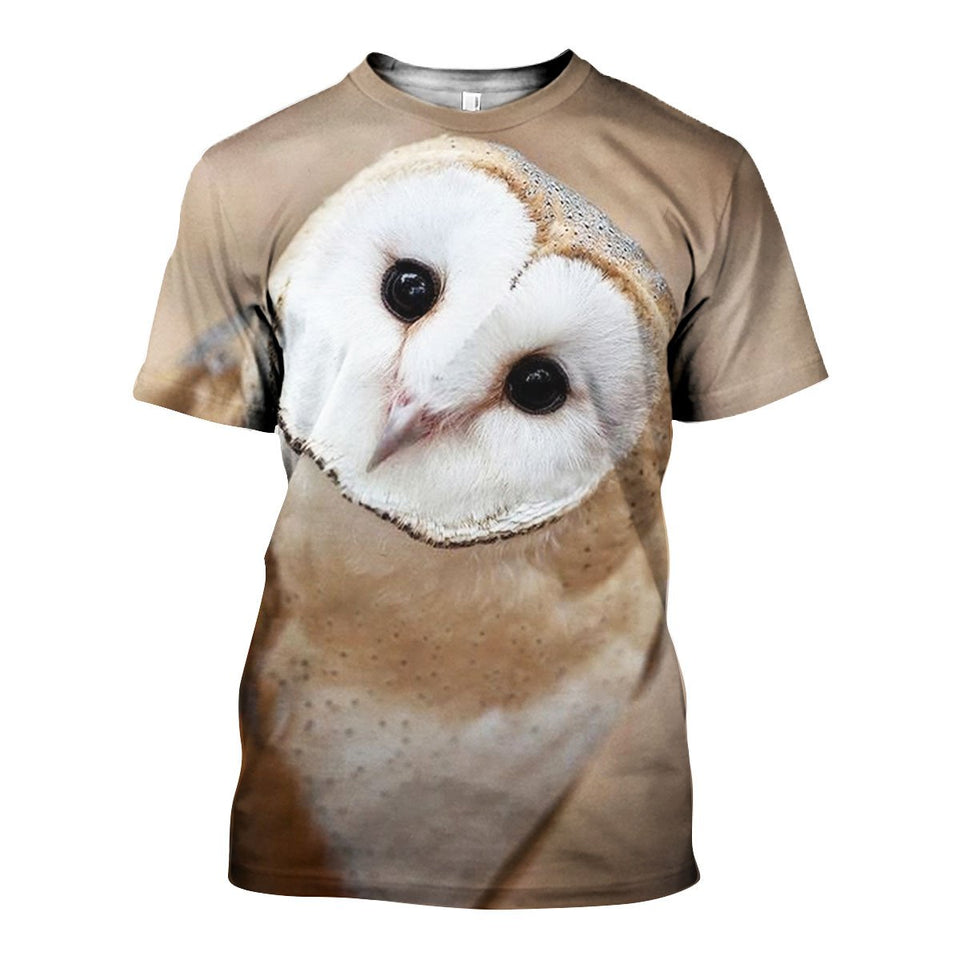 3D All Over Printed Barn owl Shirts And Shorts DT071103