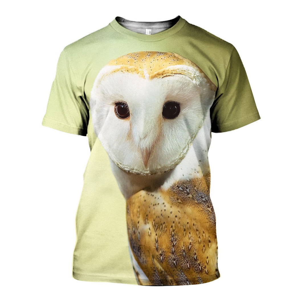 3D All Over Printed Barn owl Shirts And Shorts DT071109