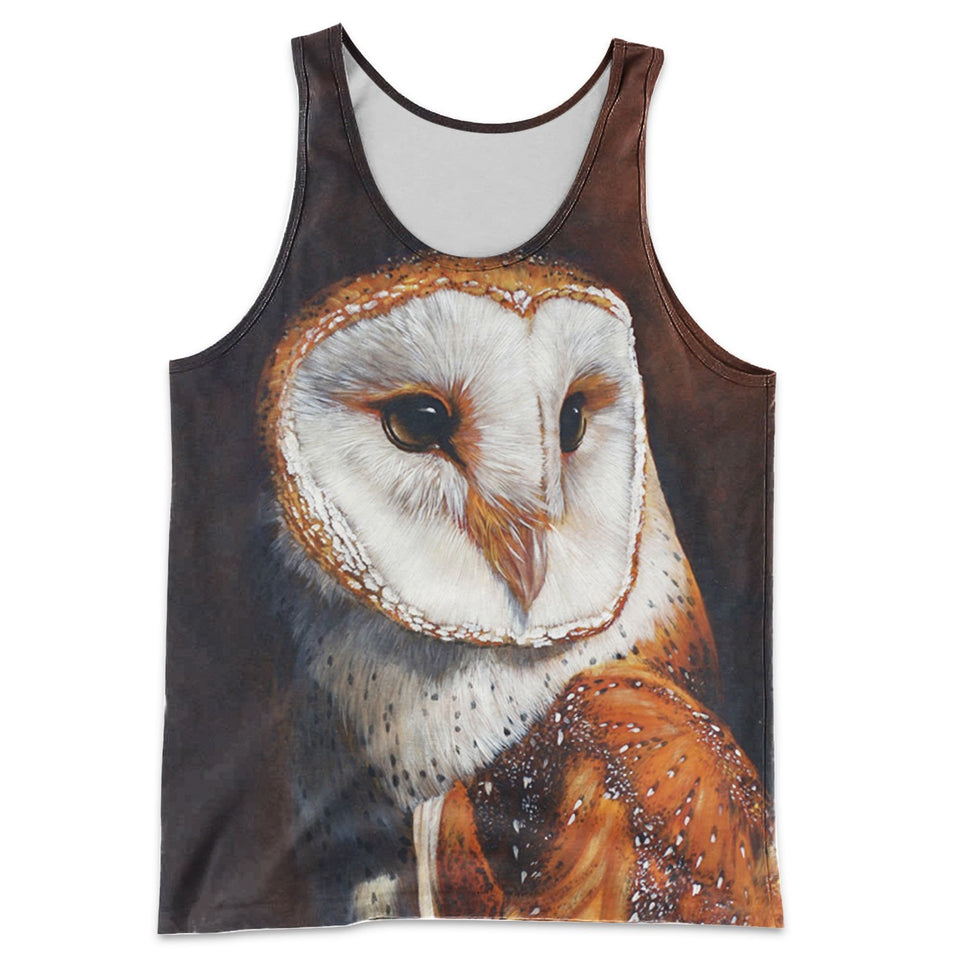 3D All Over Printed Barn owl Shirts And Shorts DT071110