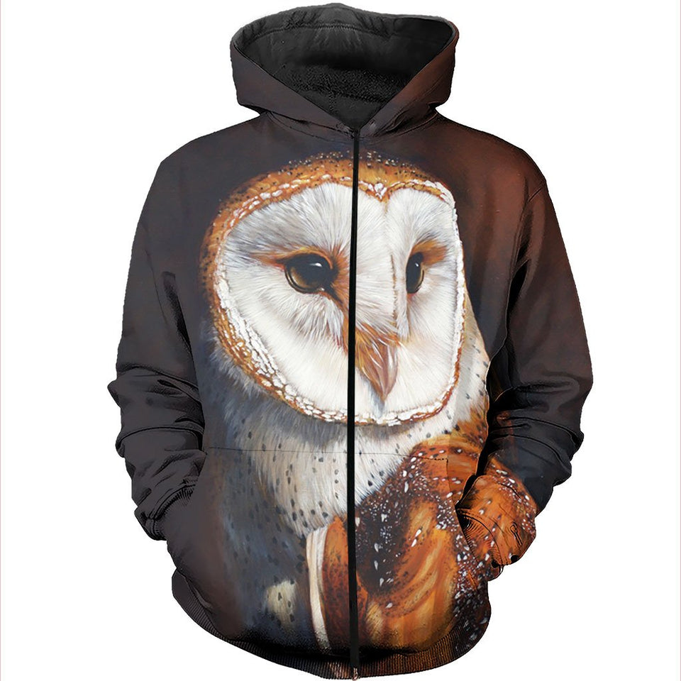3D All Over Printed Barn owl Shirts And Shorts DT071110
