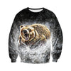 3D Printed Bear T Shirt Long sleeve Hoodie DT060601