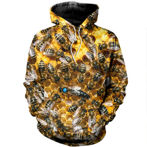 3D Printed Bees T Shirt Long sleeve Hoodie DT270604