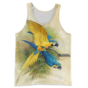 3D All Over Printed Blue & Yellow Macaw Shirts And Shorts DT301013
